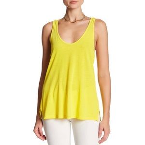 NEW Splendid Yellow Scoop Neck Racerback Tank Top